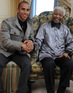 Lewis Hamilton and his family meet Nelson Mandela at the Dorchester Hotel, London