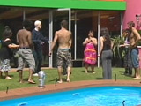 Luke and Bex mock Belinda's games