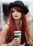 Pixie Geldof enjoying Glastonbury