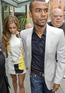Birthday girl Cheryl and Ashley Cole leaving their hotel in Manchester