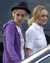 Samantha Ronson and Lindsay Lohan on the 'Labor Pains' Film Set, Los Angeles, America.