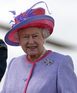Queen Elizabeth II presenting new Colours at RAF Fairford, Gloucestershire.