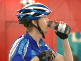 Mikey powers through cycle task
