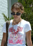 Natalie Portman returning to her apartment in the West Village, New York