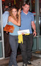 Matthew Broderick and Sarah Jessica Parker leaving a restaurant, New York