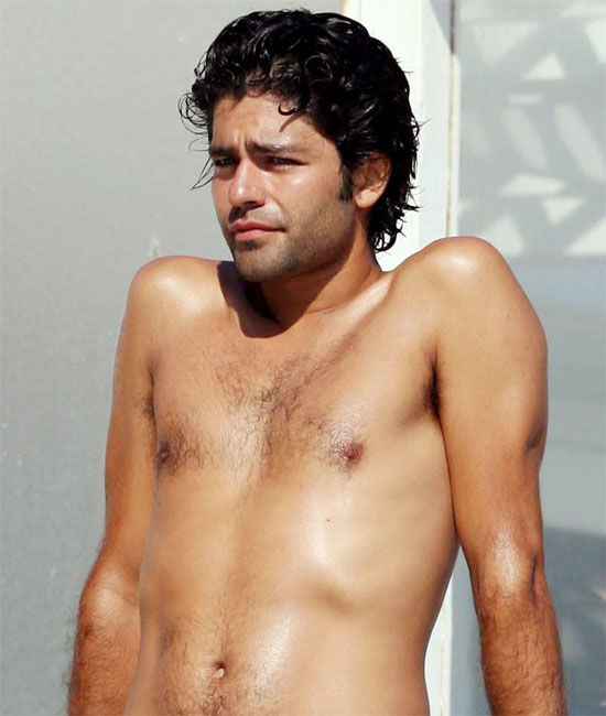 Adrian Grenier hits the beach.