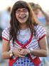 America Ferrera on-set in Coney Island filming for the TV series 'Ugly Betty', New York, America