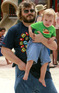 Jack Black with his son Samuel Wyatt in a Beverley Hills playground