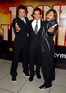 Robert Downey Jr, Ben Stiller and Jack Black at the 'Tropic Thunder' film premiere, London