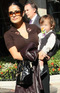Salma Hayek with her daughter on Avenue Montaigne in Paris