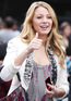 Blake Lively during the filming of 'Gossip Girl' TV Series in Manhattan