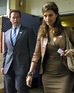 McCain supporter, Governor Arnold Schwarzenegger and his wife, Maria Shriver leaving a polling station in California