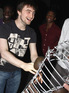 Daniel Radcliffe horsing around backstage at Equus in New York
