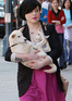 Kelly Osbourne visits a medical centre in Beverly Hills carrying her new Shiba Inu puppy
