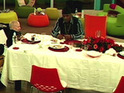Housemates enjoy congratulatory dinner