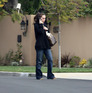 Jennifer Love Hewitt arriving at her mum's house in Toluca Lake, US