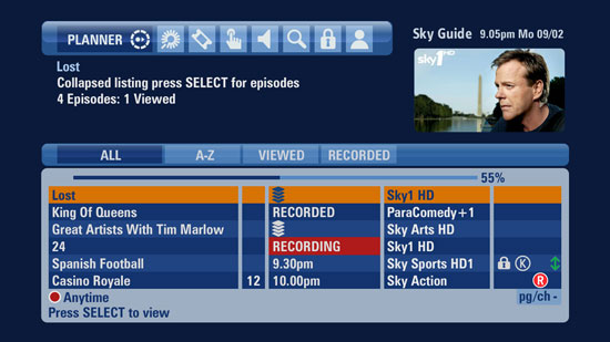 Search for recorded episodes from a series