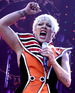 Pink performing live at Bercy.