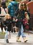Sarah Jessica Parker walking her son from school in New York City.