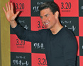 Tom Cruise attends a photocall ahead of the 'Valkyrie' press conference in Tokyo.