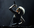 Lady Gaga performing at the Wiltern for her 'Fame Ball', Los Angeles, California