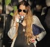 Lindsay Lohan leaving the Andy Lecompte hair salon.