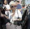 Christina Aguilera leaves the Agent Provocateur boutique after buying new lingerie in Los Angeles.