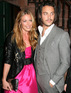 Jack Huston and girlfriend Cat Deeley leaving a restaurant together in New York.