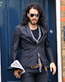 Russell Brand leaving his home in London.