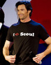 Hugh Jackman attends a hand-printing ceremony at in Seoul, South Korea