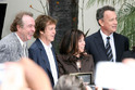 Eric Idle, Paul McCartney, Olivia Harrison and Tom Hanks attend as Beatle George Harrison is posthumously honored with a star on the Hollywood Walk of Fame, Los Angeles