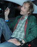 Rhys Ifans having a smoke while leaving the London Movida nightclub at 4am