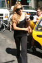 Kate Hudson arrives in a taxi at Marc Jacobs store in SoHo, New York City
