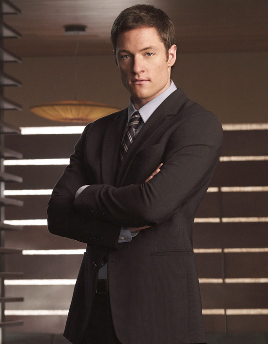 His name's Tahmoh Penikett he used to be in Battlestar Galactica and he's