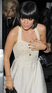 Lily Allen leaving the London Gamma restaurant having spent the evening there with a group of friends