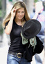 Jennifer Aniston on the set of 'The Baster' in New York