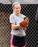 Reese Witherspoon playing softball with friends in LA