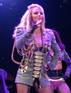 Britney Spears performing at the London O2 Arena, marking one of the final shows of her Circus tour