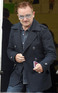 Bono leaving his local polling station after voting in the Local and  European elections. Dublin, Ireland.