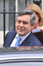 Gordon Brown leaving 10 Downing Street for Prime Minister's Questions