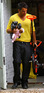 Peter Andre moving children's toys into his home in Brighton