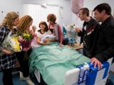 Maria names her new-born baby