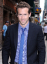 Ryan Reynolds looking cheerful outside the Ed Sullivan Theater for an appearance on US talkshow the 'Late Show With David Letterman', New York