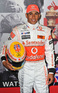 Lewis Hamilton introduces his special 'British Grand Prix' helmet at Abbey Headquarters, London.