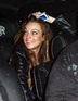 Lindsay Lohan leaving Nubo restaurant in the back of a Rolls Royce, Los Angeles