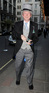 Louis Walsh returns to his hotel from Royal Ascot in top hat and tails, London.