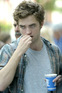 Robert Pattinson relaxing on the set of 'Remember Me', shooting on location in Manhattan