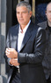 George Clooney during filming for a coffee commercial in Italy.