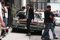 Robert Pattinson on the set of his new film 'Remember Me' shooting on location in Manhattan, New York City.