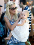 Tori Spelling with her daughter Stella leaving a charity event in Malibu, California